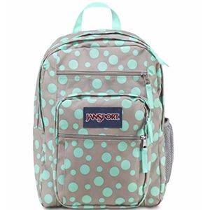 jansport grey polka dot backpack RARE